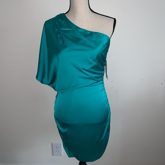 AQUA One Shoulder Dress NWT - Picture 1 of 8